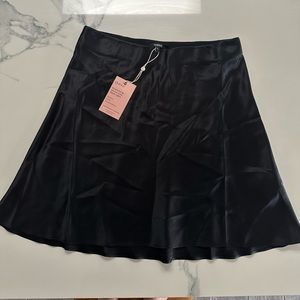 NEW Quince Black Silk Skirt